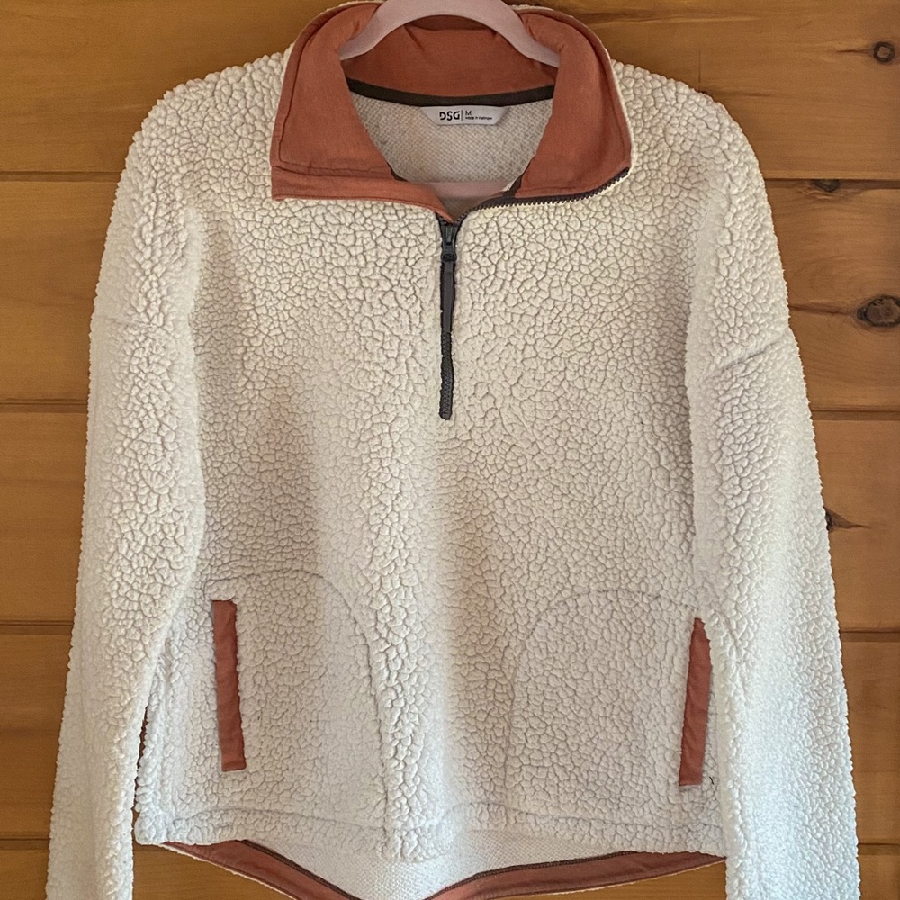 Sherpa zip-up pullover